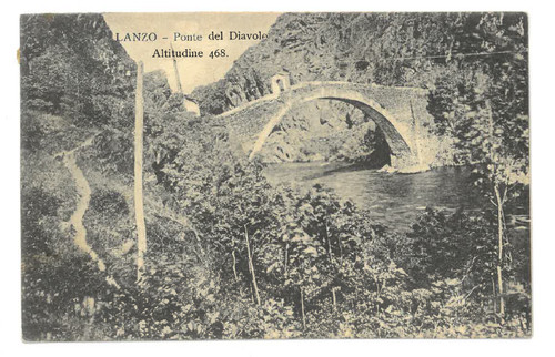 Cartolina lanzo ponte del - cartolina, lanzo-