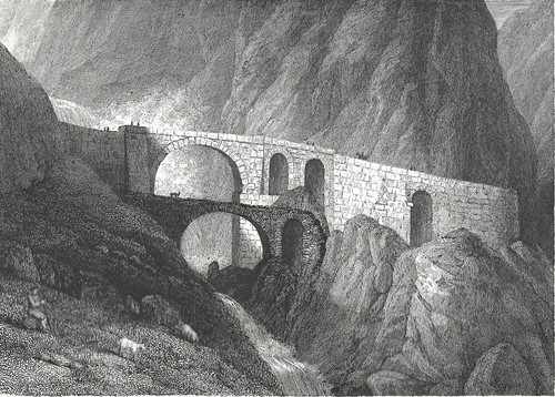1838 incisione ponte - incisione:,